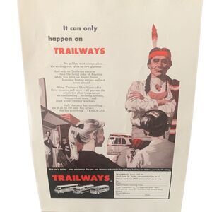 Vintage 1959 Trailways It Can Only Happen On Ad Advertisement